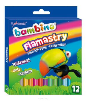 FLAMASTRY BAMBINO BROKATOWE 12 KOL 8634 NN