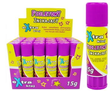 KLEJ EXTRA FIOLETOWY ZNIKAJĄCY 15G (24) 5019