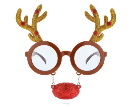 OKULARY RENIFER Z NOSEM I ROGAMI (10) 3429 NN