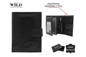 PORTFEL MĘSKI SKÓRZANY N4L-P-GTS BLACK 7653 NN