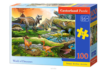 CASTOR PUZZLE 100 WORLD OF DINOSAURS 1084