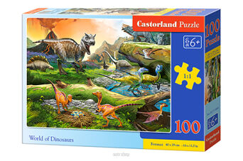 CASTOR PUZZLE 100 WORLD OF DINOSAURS 1084