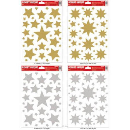 WITRAŻ NA SZYBĘ ŚWIĘTA BN GWIAZDKI 2002