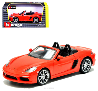 BBURAGO 1:24 PORSCHE 718 BOXSTER ORANGE 0879 NN 
