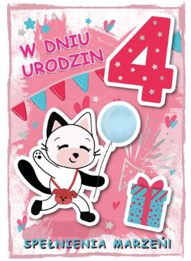 KARTKA URODZINY 4 DZIEWCZYNKA 2315 NN