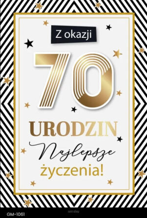 KARTKA URODZINY ZŁOTA 70 1837 NN