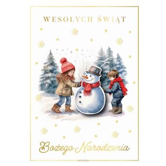 KARTKA BN WESOŁYCH ŚWIĄT BAŁWANEK 8140 NN