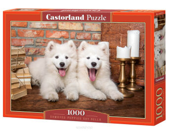 CASTOR PUZZLE 1000 SAMOYED PUPPIES SAY HALLO 5137