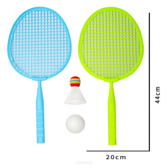 RAKIETKI PALETKI PLASTIKOWE LOTKA PIŁKA 44X20 0444