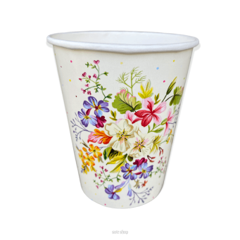 KUBECZKI PAPIER BUKIET KWIATÓW 250ML (8) 6580