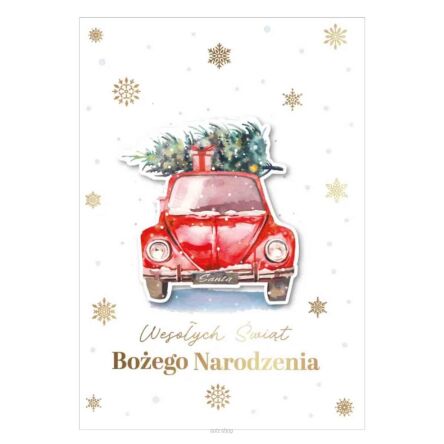 KARTKA BN WESOŁYCH ŚWIĄT GARBUS Z CHOINKĄ 2773 NN