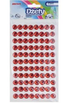 DŻETY SAMOPRZYLEPNE 8 MM CZERWONE 88 SZT 4554