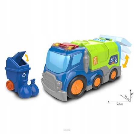 ZESTAW AUTO ŚMIECIARKA I POJEMNI ŚW DŹW 30X18 3684