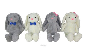 PLUSZ ZAJĄC Z KOKARDĄ / MUSZKĄ 30 CM 8512