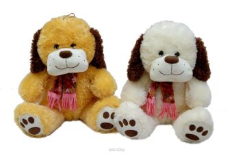 PLUSZ PIES SIEDZĄCY Z SZALIKIEM 27 CM 1652