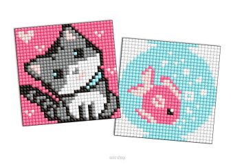 MOZAIKA DIAMENTOWA RYBA I KOTEK 9x9 CM 9646