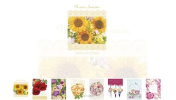 KARTKA IMIENINY ZŁOCONA BUKIETY B6Z (25) 9886