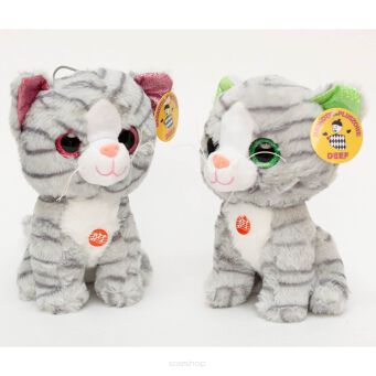 PLUSZ KOT PRĘGOWANY SIEDZĄCY Z DŹW. 16 CM 2059