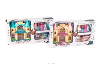 ZESTAW ZAMEK + LALKA + KARETA + MEBELKI 8533