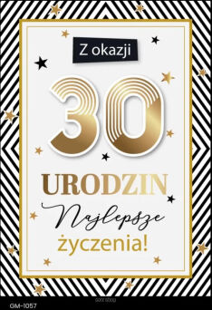 KARTKA URODZINY ZŁOTA 30 1790 NN