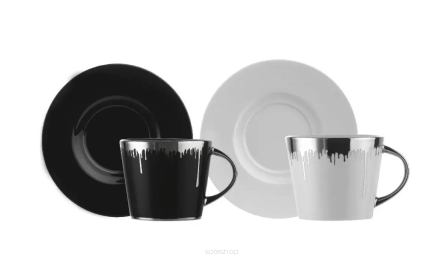 FILIŻANKI ZE SPODKAMI TOLEDO DWA KOL 250 ML 0714