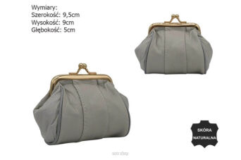 PORTMONETKA SKÓRZANA 662-8459 GRAY 8459 NN