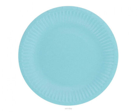 TALERZYKI PAPIEROWE JEDKOLOR NIEBIE 18 CM (6) 6560