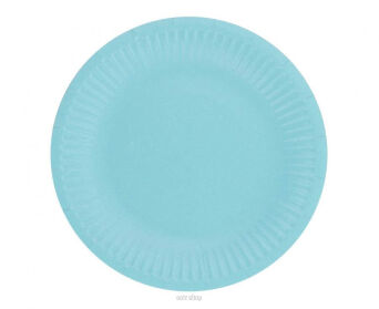 TALERZYKI PAPIEROWE JEDKOLOR NIEBIE 18 CM (6) 6560