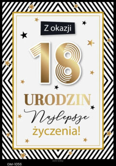 KARTKA URODZINY ZŁOTA 18 1783 NN