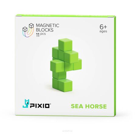 KLOCKI MAGNETYCZNE PIXIO ONE LIGHT GREEN SEA HORSE