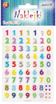 NAKLEJKI LITERKI I CYFERKA 8x12 CM 8955 NN