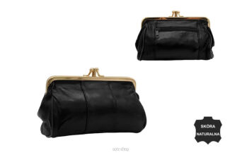 PORTMONETKA SKÓRZANA K09 BLACK 0767 NN