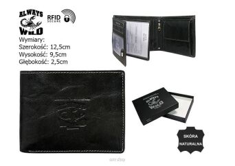 PORTFEL MĘSKI SKÓRA N992-BC BLACK 9920 NN