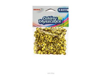 CEKINY BŁYSZCZĄCE 6MM 10G ZŁOTE 9207