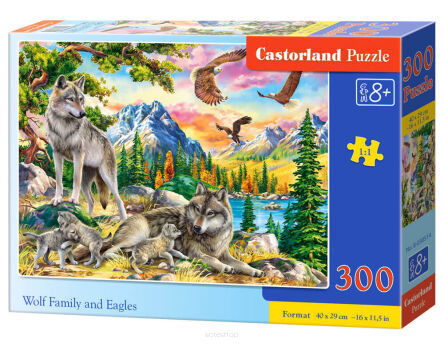 CASTOR PUZZLE 300 WOLF FAMILY AND EAGLES 0514