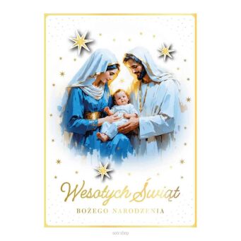 KARTKA BN WESOŁYCH ŚWIĄT RODZINA ŚW. 8089 NN