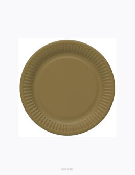 TALERZYKI PAPIEROWE ZŁOTE 18CM (8) 9961