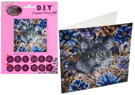 CRYSTAL ART DIAMENT MOZAIKA 18X18 KOT KWIA 4486 NN