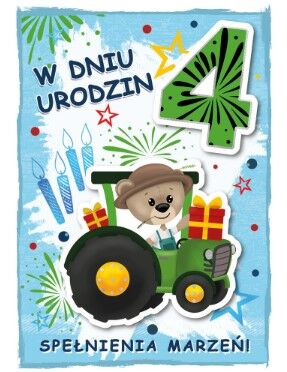 KARTKA URODZINY 4 CHŁOPIEC 2322 NN