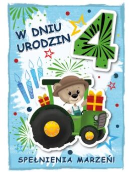 KARTKA URODZINY 4 CHŁOPIEC 2322 NN