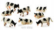 ZESTAW ZWIERZĄT KROWY 8 SZT 13X10 CM 1348 - 2