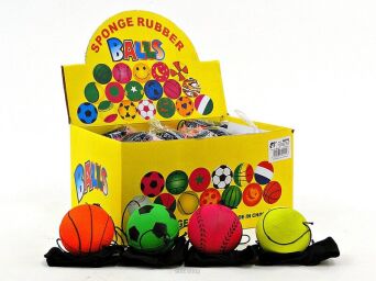 PIŁKA NA GUMCE LINCE 6 CM (24) 3182