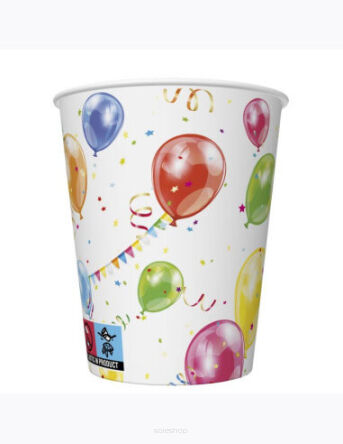 KUBECZKI PAPIEROWE BALONIKI 250ML (8) 3039