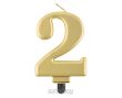 ŚWIECZKA B&C CYFERKA METALIK ZŁOTA 