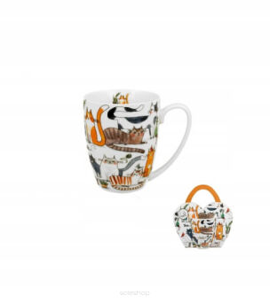 KUBEK LAZY CATS 350 ML W KOSZYCZKU 6794 NN