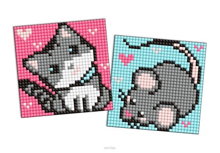 MOZAIKA DIAMNETOWA SZARZY PRZYJACIELE 9x9 CM 9745