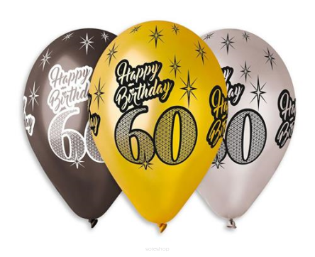 BALONY PREMIUM HAPPY BIRTH. 60 METAL (6) [10] 6926