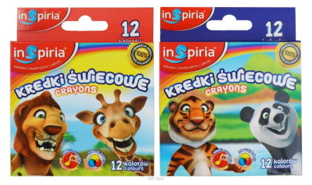 KREDKI ŚWIECOWE 12 KOL INSPIRIA [12] 3835 NN