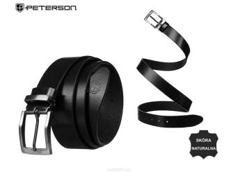 PASEK MĘSKI SKÓRA PTN LTP-TEX-105 BLACK 9647 NN