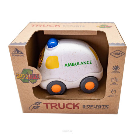 AUTO AMBULANS KARETKA Z BIOPLASTIKU 11 CM 1444